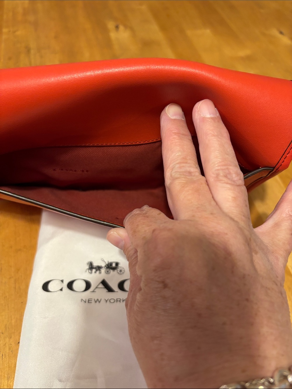 Coach Coral Leather Turnlock Crossbody Bag - Picture 7 of 14